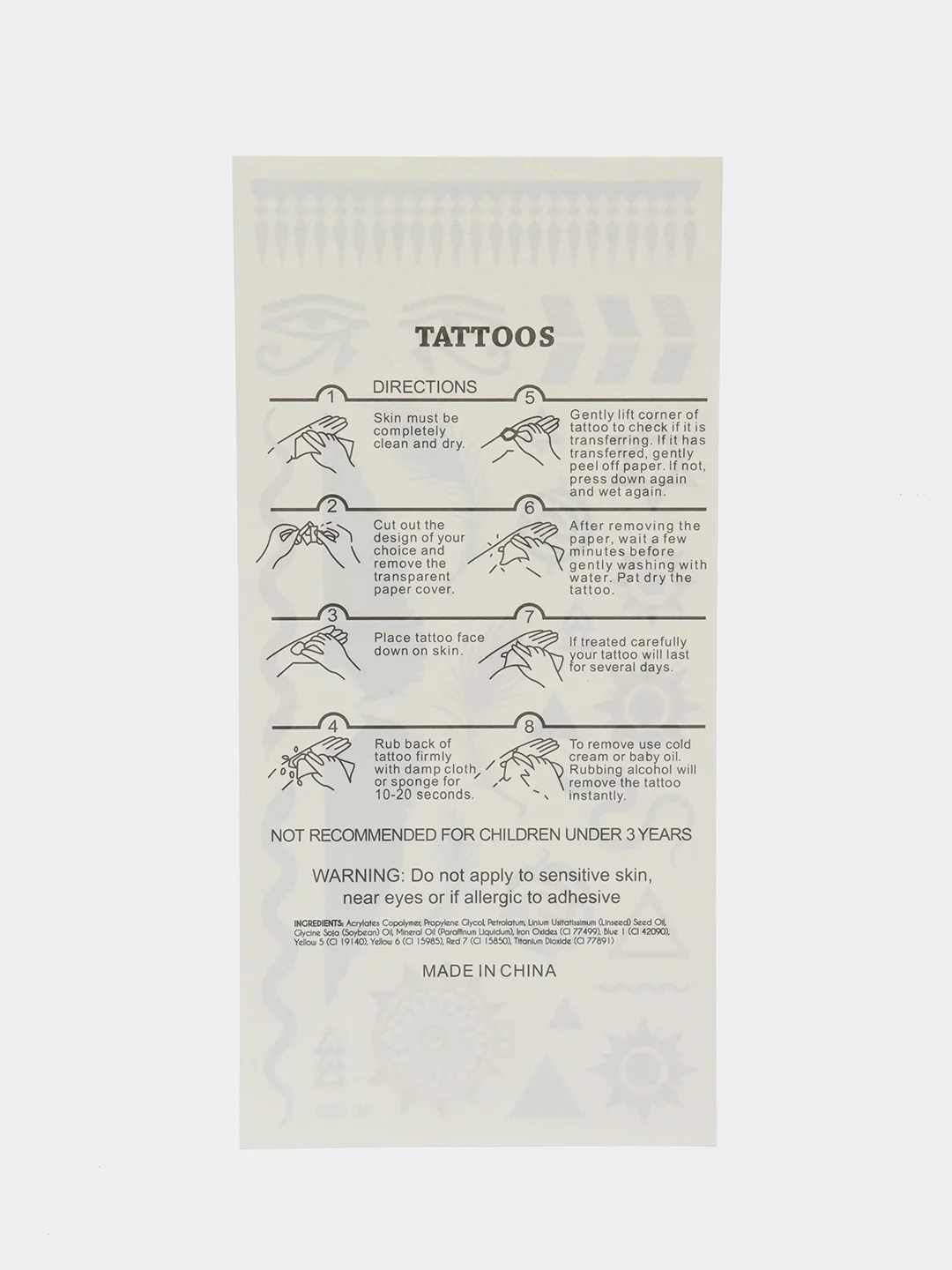 Золотой временные татуировки на тело, FLASH TATTOO