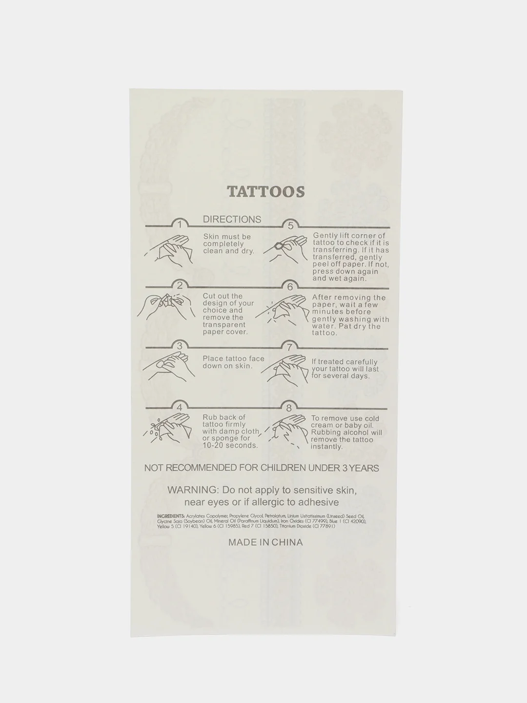 Золотой временные татуировки FLASH TATTOO