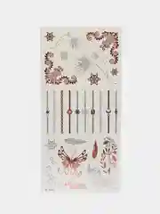Пастельно-коралловый временные татуировки Flash Tattoo