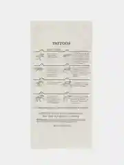 Красный временные татуировки Flash Tattoo