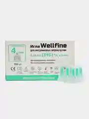 Иглы для инсулиновых шприц-ручек Wellfine, 34G х 4