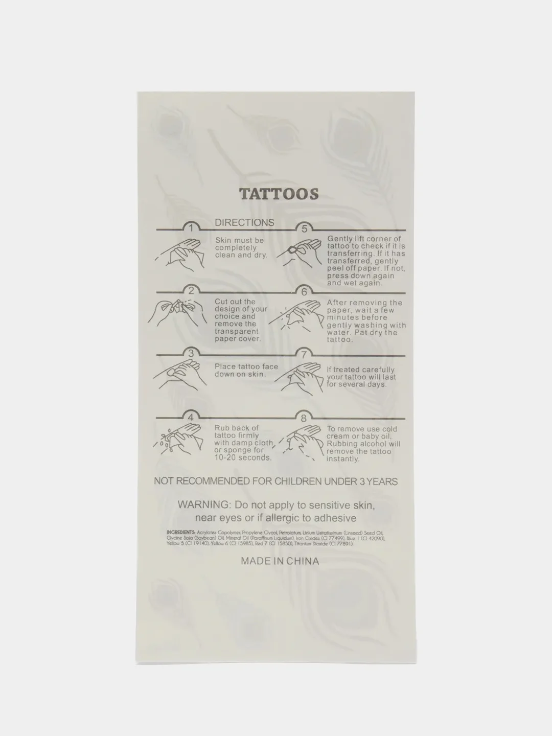 Красный временные татуировки на тело, FLASH TATTOO