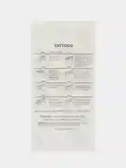 Пастельно-коралловый временные татуировки на тело, FLASH TATTOO