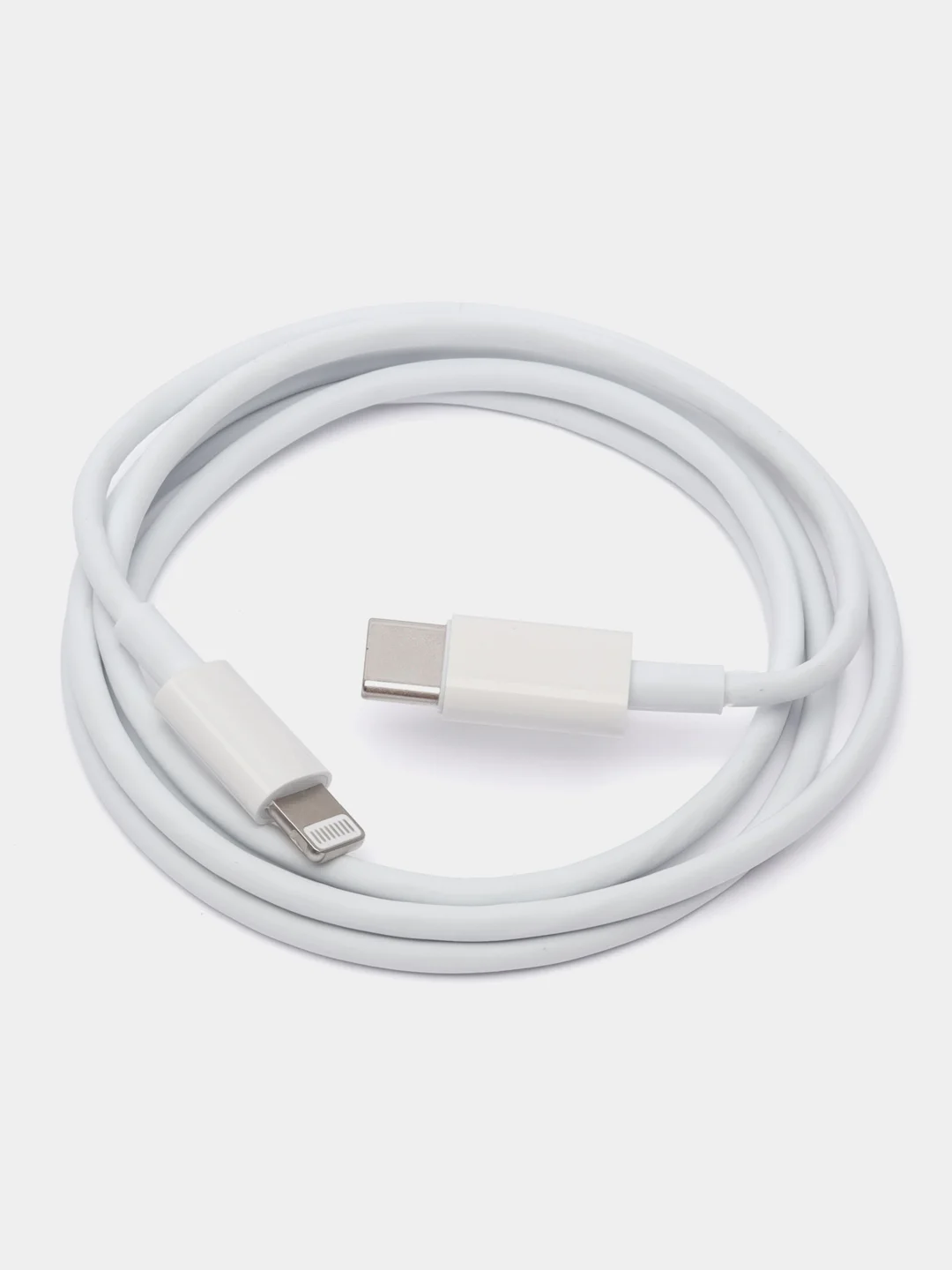 Белый кабель зарядный для iPhone с Type-C / Lightning
