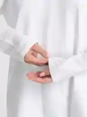 Слоновая кость лонгслив женский, с разрезом