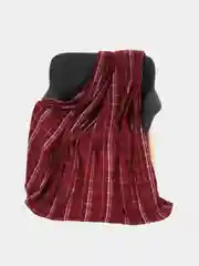 Багровый плед "Клетка", флис, 180 х 200 см, 130 г/м, 5 дизайнов