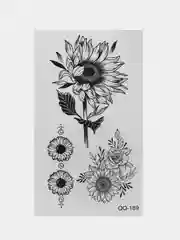 Золотой временная переводная татуировка на тело, тату, татушка, tatto, тату цветок, рисунок