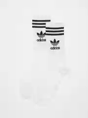 Носки женские с принтом Adidas, хлопок, белые