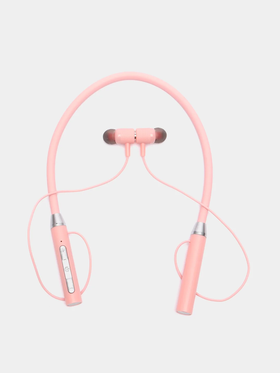 Розовый беспроводные наушники, спортивные, на шею, Bluetooth