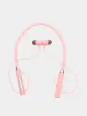 Розовый беспроводные наушники, спортивные, на шею, Bluetooth