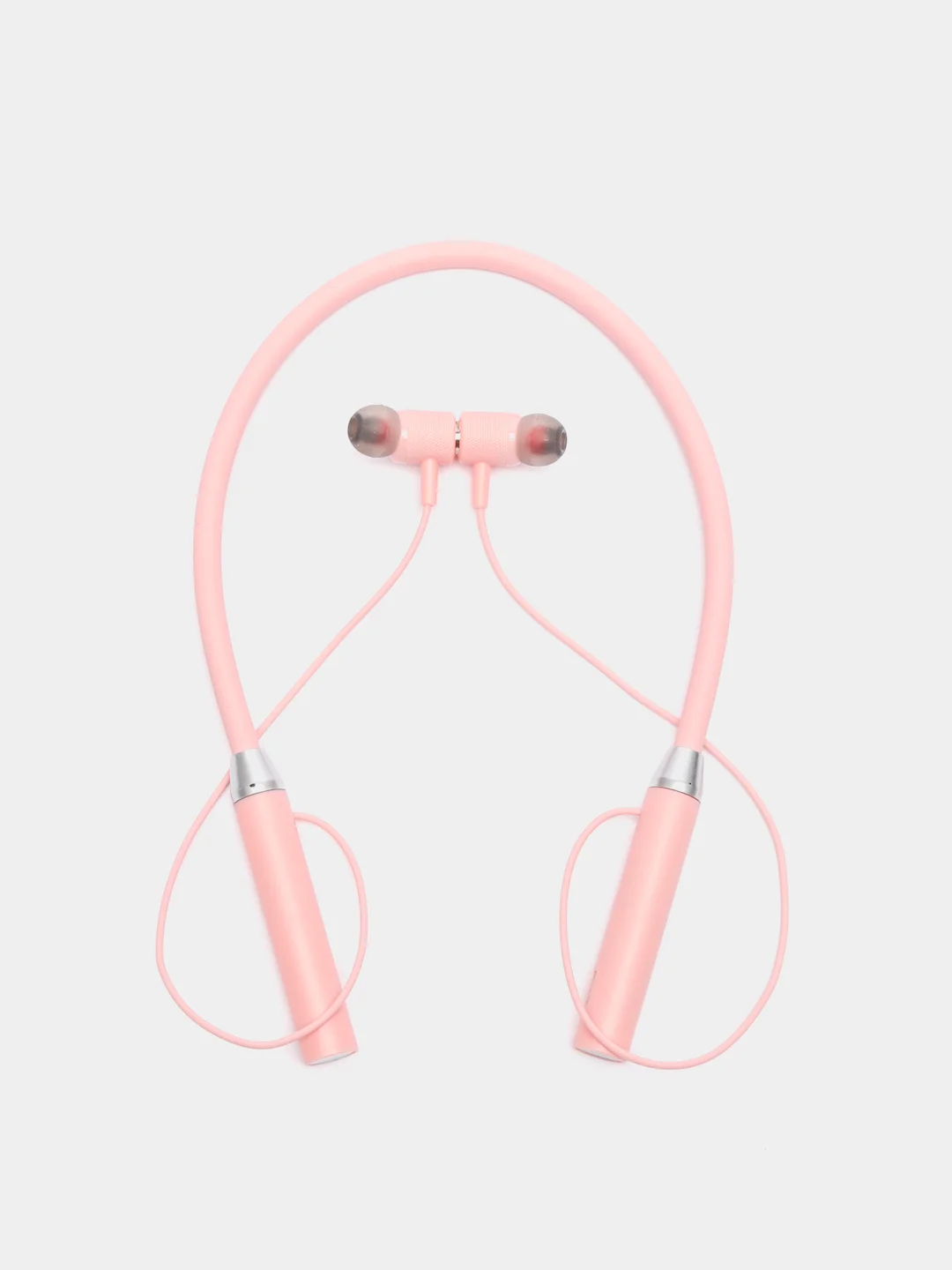 Розовый беспроводные наушники, спортивные, на шею, Bluetooth