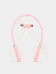 Розовый беспроводные наушники, спортивные, на шею, Bluetooth
