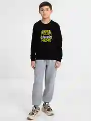 Черный футболка для мальчика, с длинным рукавом, 7-10 лет