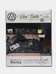 Тёмно-серый комплект постельного белья, 1.5 спальный, из сатина