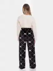 Черный женские домашние пижамные штаны Hello Kitty, фланелевые