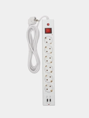 Сетевой фильтр-удлинитель с USB Buro, удлинитель юсб, 1,8 м / 3 м / 5 м