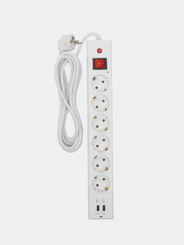 Сетевой фильтр-удлинитель с USB Buro, удлинитель юсб, 1,8 м / 3 м / 5 м