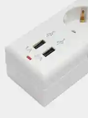 Белый сетевой фильтр-удлинитель с USB Buro, удлинитель юсб, 1,8 м / 3 м / 5 м