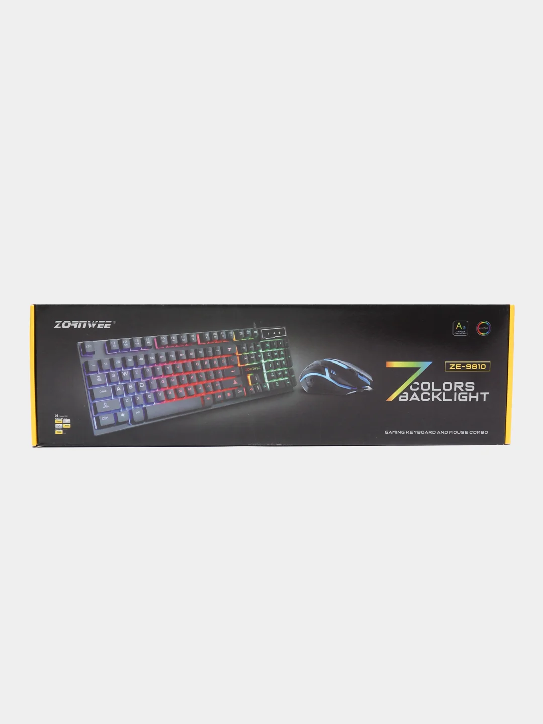 Белый игровой набор: клавиатура и мышь с подсветкой ZE 9810, 9830