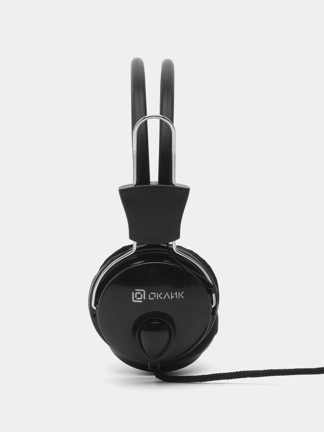 Черный наушники компьютерные Oklick HS-M200, с микрофоном, накладные, 1.8 м
