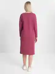 Фуксия платье женское, повседневное, с замком, классическое, миди, прямое