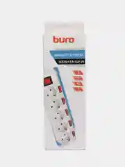 Белый сетевой фильтр Buro 500SH, 5 розеток, несколько размеров