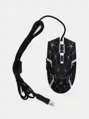 Черный мышь игровая компьютерная Oklick 701G, с подсветкой