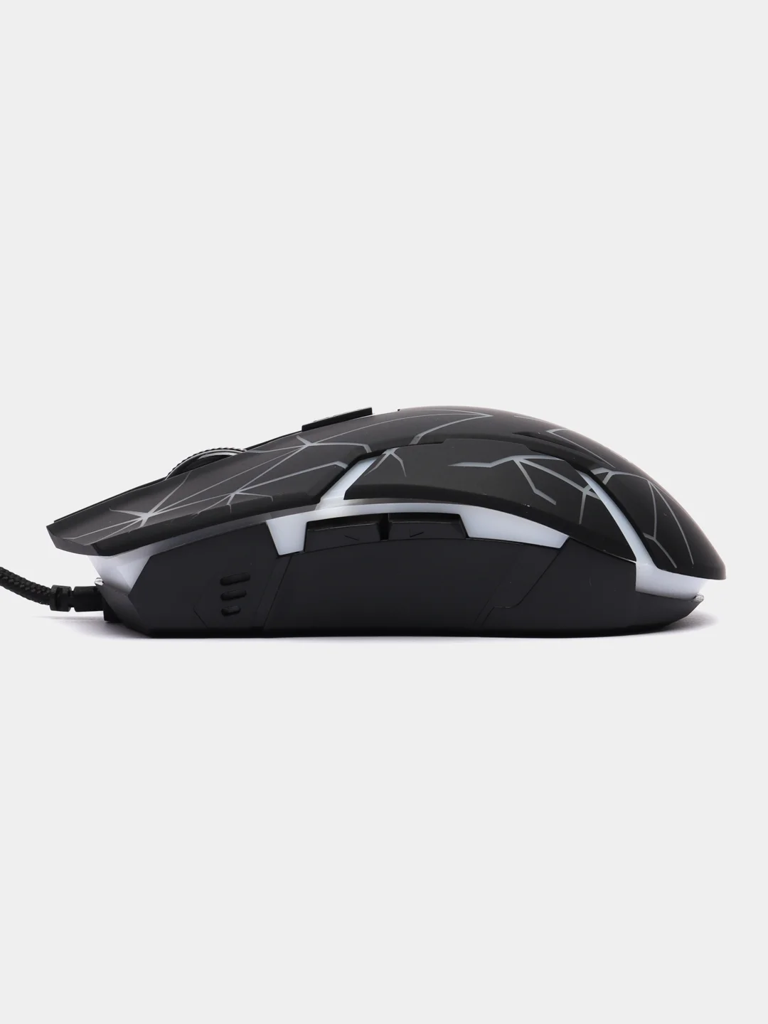 Черный мышь игровая компьютерная Oklick 701G, с подсветкой