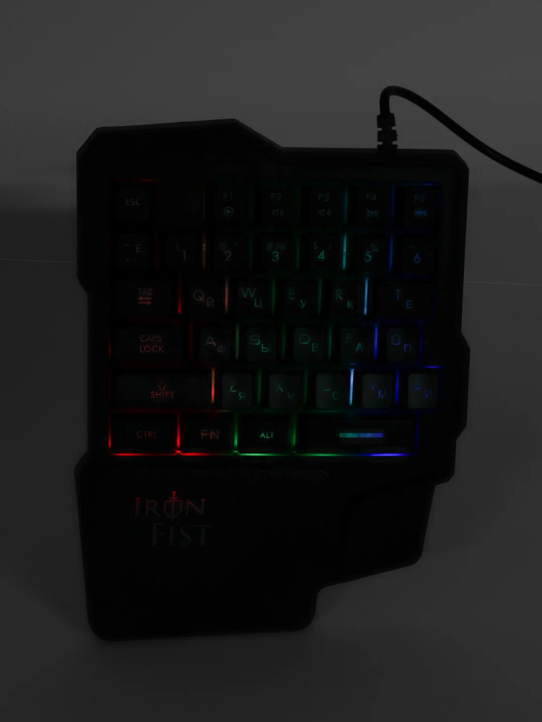 Черный игровой блок - клавиатура Oklick 701G Iron Fist, USB, мини клавиатура