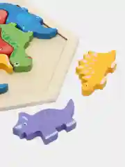Желтый головоломка 3D-пазл по "Монтессори" / деревянная мозаика / деревянный пазл / бизиборд