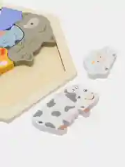 Зеленый головоломка 3D-пазл по "Монтессори" / деревянная мозаика / деревянный пазл / бизиборд