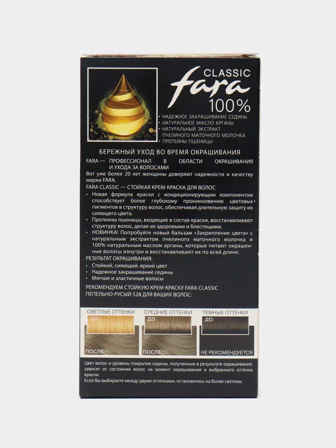 Краска для волос Fara Classic, разные оттенки