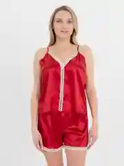 Красный пижама женская: топ и шорты