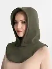Лайм капор с начёсом, капюшон с воротником