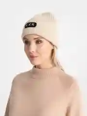 Белый шапка вязаная, унисекс