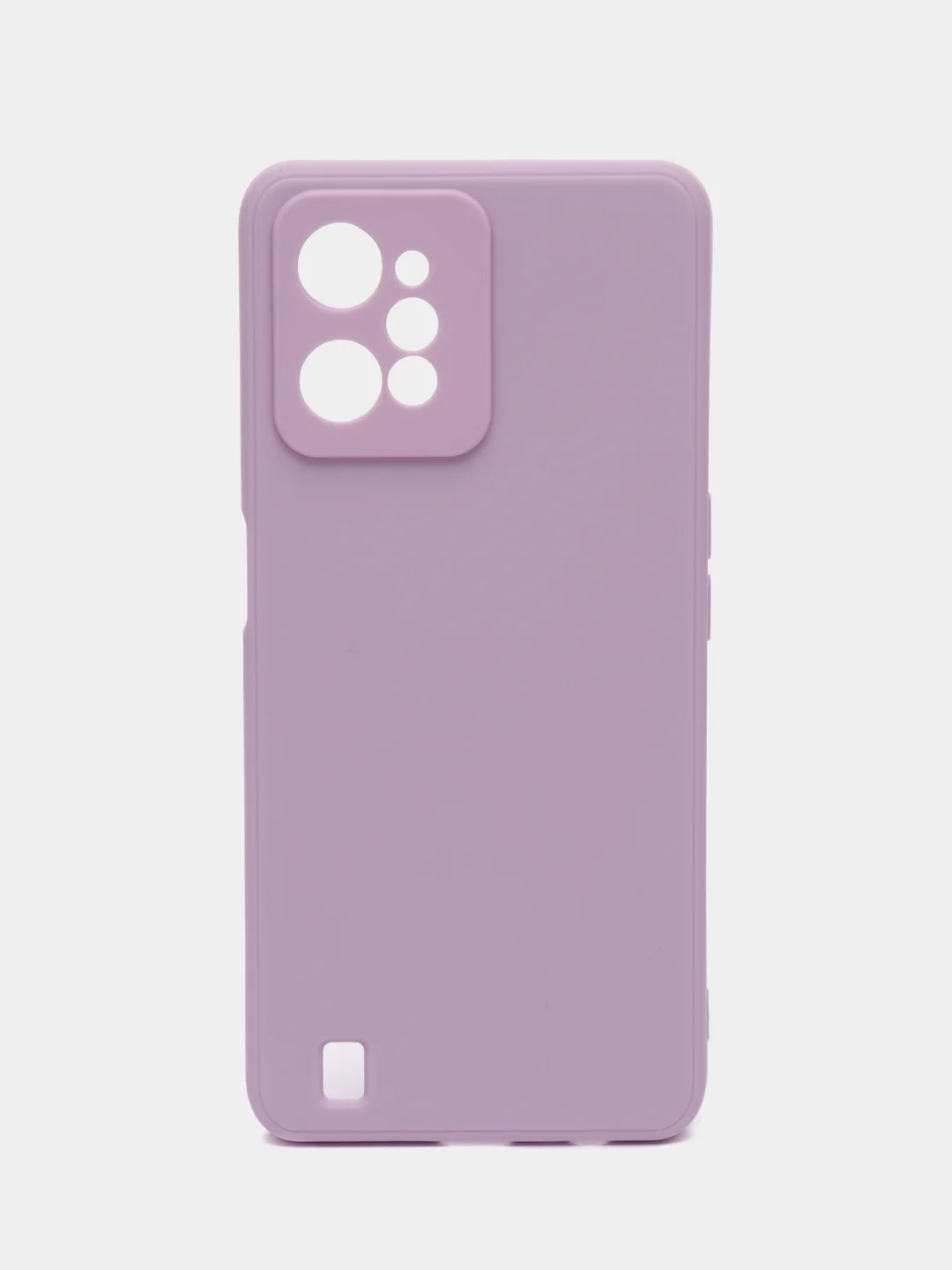 Сиреневый чехол для Realme C31 (Реалми С31), силиконовый, цветной, с мягким подкладом