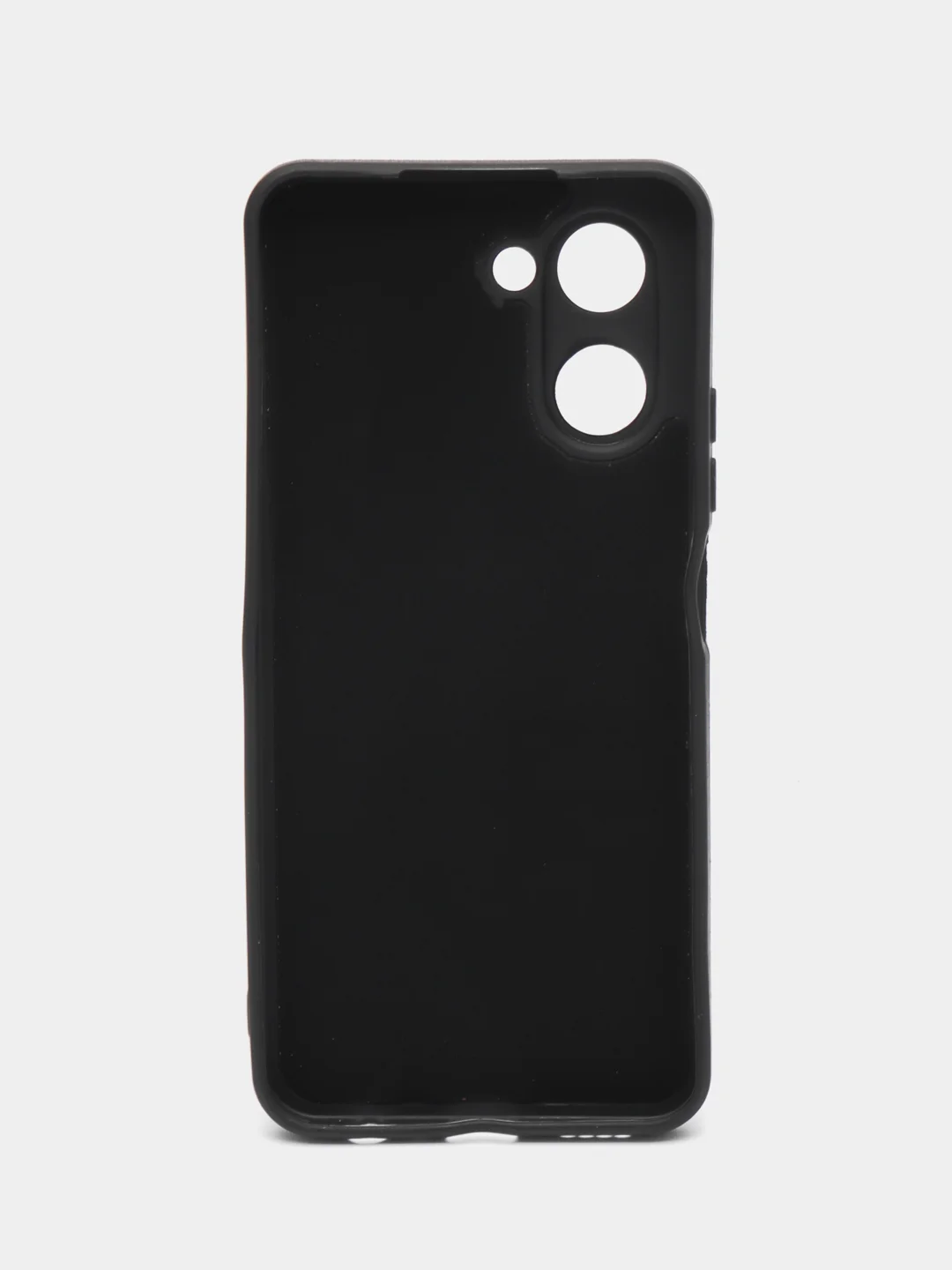 Черный чехол для Realme C33 (Реалми С33), силиконовый, цветной, с мягким подкладом