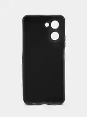 Черный чехол для Realme C33 (Реалми С33), силиконовый, цветной, с мягким подкладом