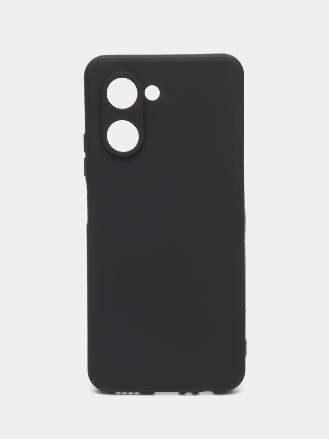Черный чехол для Realme C33 (Реалми С33), силиконовый, цветной, с мягким подкладом