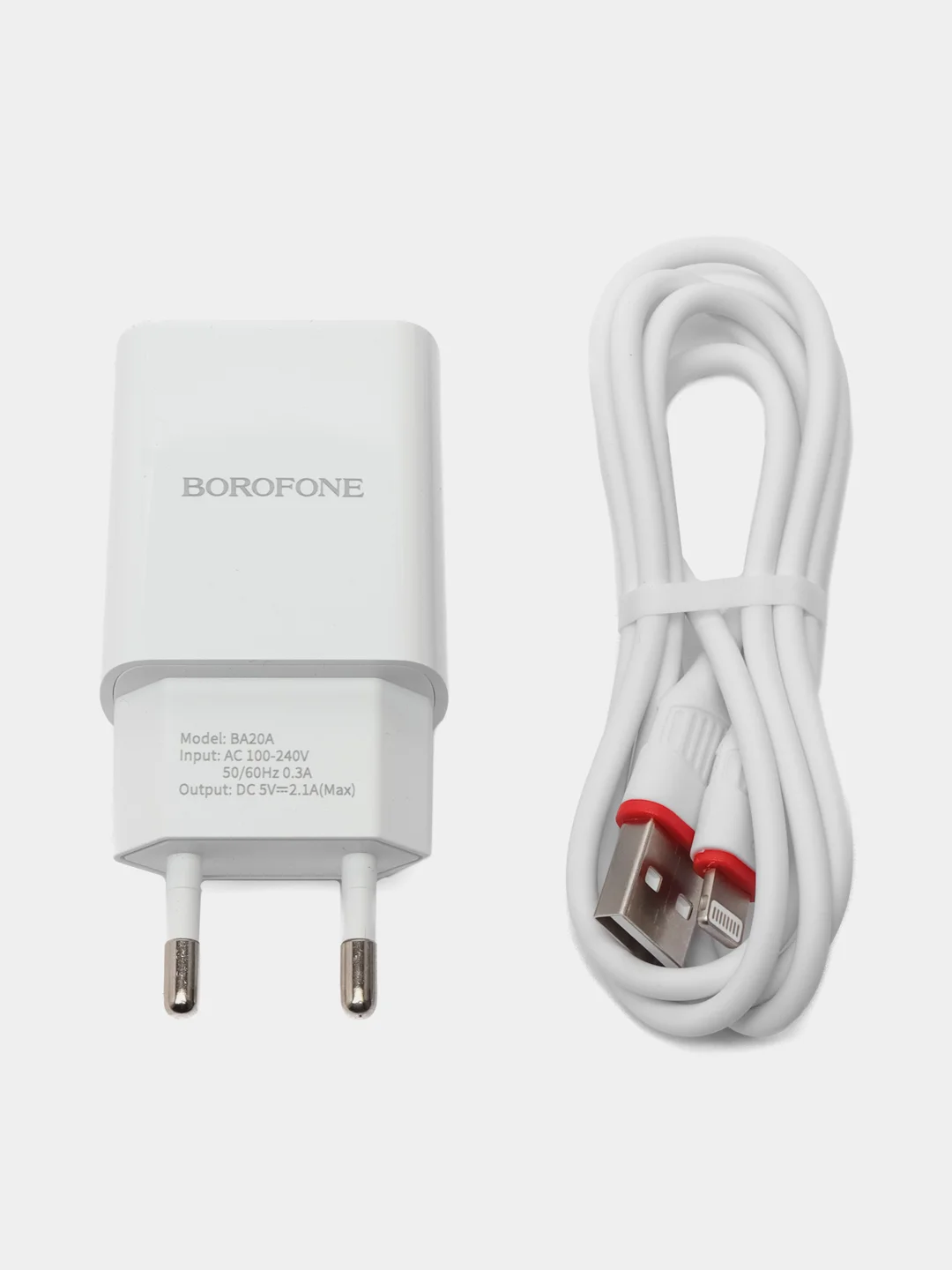 Зарядное устройство для телефона, блок Borofone до 2.1А, Micro, Type-C, lightning iPhone