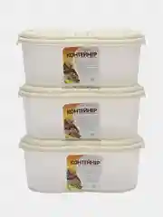 Белый набор контейнеров для сыпучих продуктов, специй Martika, 3 штуки