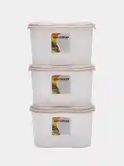 Розовый набор контейнеров для сыпучих продуктов, специй Martika, 3 штуки