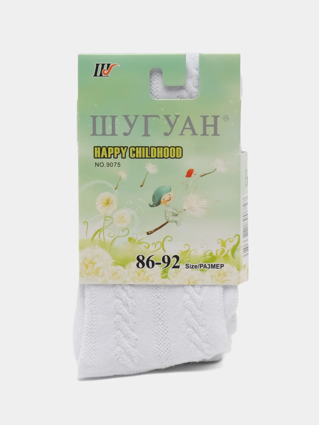 Ледяной колготки детские белые ажурные, хлопковые
