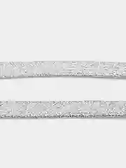 Серебряный шнурки для обуви плоские, блестящие, 120 см