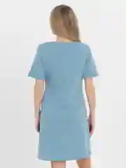 Лазурный туника женская с принтом, хлопок