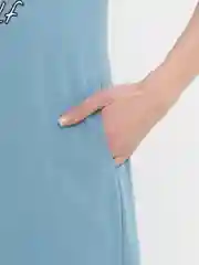 Лазурный туника женская с принтом, хлопок
