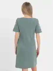 Зеленый туника женская с принтом, хлопок