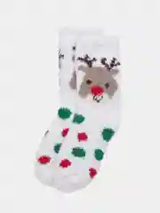 Белый новогодние носки, 1 пара