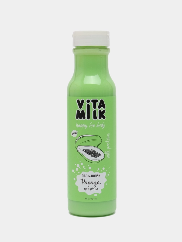 Гель-шейк для душа VitaMilk "Папайя и Молоко", 350 мл