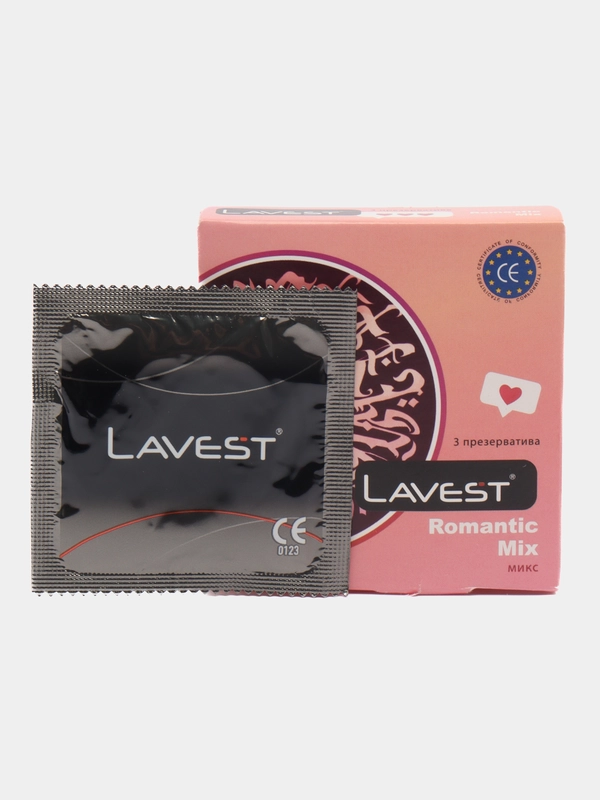 Презервативы Lavest Romantic Mix, разные 3 штуки